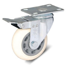 Medium-duty Caster for Medical Equipment, in White, with 85 to 135kg Loading Capacity